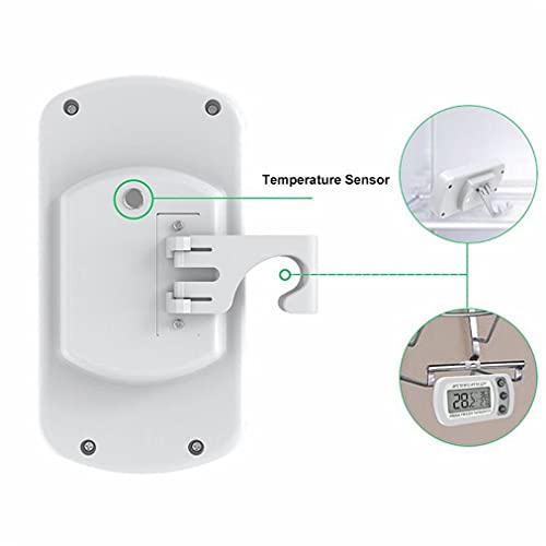 Termómetro digital para refrigerador, Termómetro para congelador a prueba de agua con gancho, Pantalla LCD fácil de leer, Función de registro máximo/mínimo, Ideal para el hogar, restaurantes, cafés