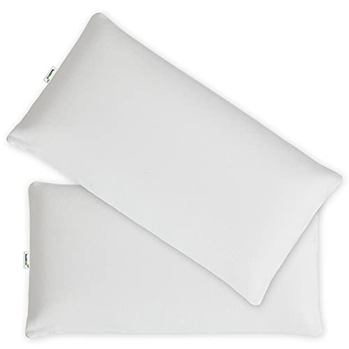 TextilECO Funda de Almohada. 100 % Algodon Natural Transpirable. Cremallera Lateral. Base Poliuretano PU Impermeable. Tacto Pluma Higienica Antiacaros Lavable. Respira. 105 cm