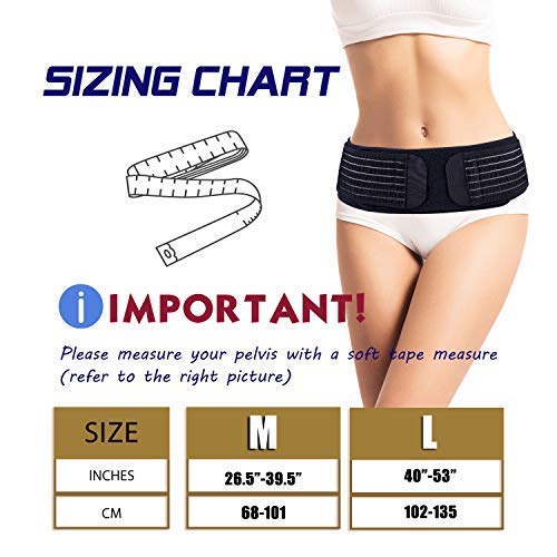 Thx4COPPER Compression Adjustable Sacroiliac Hip Waist Compression Belt, Schmerzlinderung para la parte inferior de la espalda, Schmerzlinderung en ciática, Becken, SI articulación, Anti-Slip-Unisex