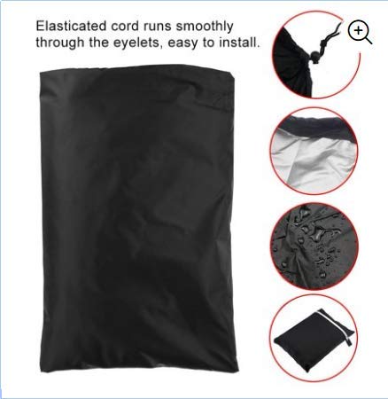 Tm-home Cubierta Impermeable para Scooter de Movilidad, Cubierta para Lluvia al Aire Libre, Material Resistente al Agua Negro Resistente Proteja su Silla de Ruedas y Scooter
