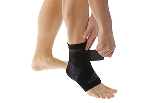 TOBILLERA ORTOPÉDICA CON REFUERZO LATERAL TRANSPIRABLE PARA ESGUINCES, LESIONES, INESTABILIDADES, EDEMAS DE TOBILLO.PARA HOMBRE Y MUJER. PARA HACER DEPORTE. ESTABILIZA EL TOBILLO. (L (21-23 cm))