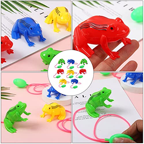 Toddmomy 8 Piezas de Juguete de Rana Saltarina Que Presiona El Dedo Juguetes Divertidos de La Rana Que Rebota Los Niños Ranas Novedosas para Los Niños Pequeños Fiesta Favores ( Color