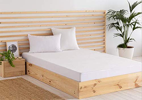 Todocama - Protector de colchón/Cubre colchón Ajustable, de Rizo, Impermeable y Transpirable. (Todas Las Medidas Disponibles). (Cama 80 x 190/200 cm)