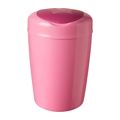 Tommee Tippee Simplee Sangenic - Contenedor de Pañales, Cubo para Desechar Pañales, Antibacteriano, Capacidad para 18 Pañales, Rosa