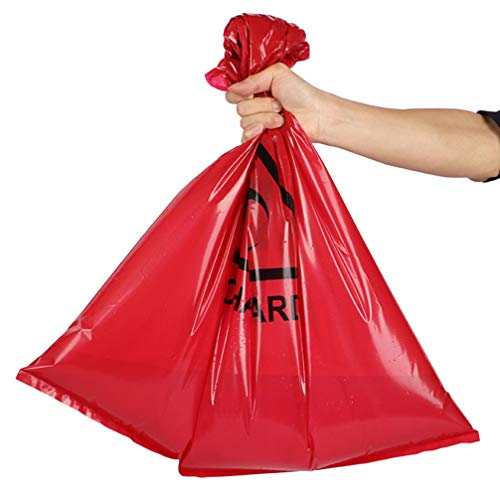 TOPBATHY Bolsas de Residuos Infecciosas de 10 Piezas Desechables de Alta Resistencia a La Temperatura Bolsas de Eliminación de Residuos de Riesgo Biológico para Residuos Hospitalarios