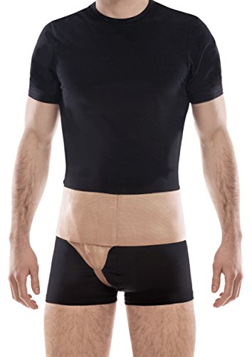 TOROS-GROUP Cinturón para Hernia Inguinal Para los Hombres - Cinturón para Hernia Crural para Mujeres - Braguero Hernia Inguinal Lado Derecho -Apoyo en la hernia inguinal - Right Medium Beige