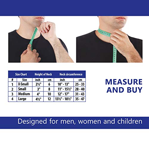 TOROS-GROUP Collarín cervical ortopédico; soporte para el cuello, Alivio del Dolor y la Presión en la Columna Vertebral; semirrígido para vértebras cervicales; 100% algodón Medium Gris