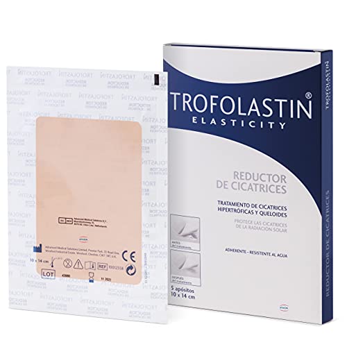 Trofolastín PPH106 - Reductor de Cicatrices - 5 Apósitos de 10 x 14 cm, Blanco