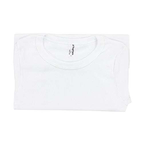TupTam Camiseta Interior Manga Corta para Niño, Pack de 5, Blanco, 152-158