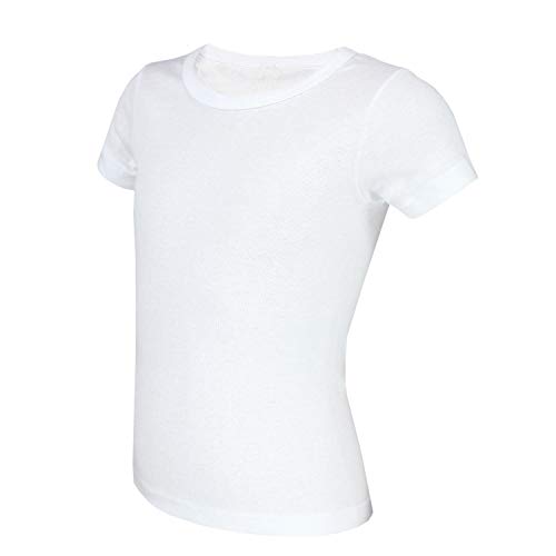 TupTam Camiseta Interior Manga Corta para Niño, Pack de 5, Blanco, 152-158