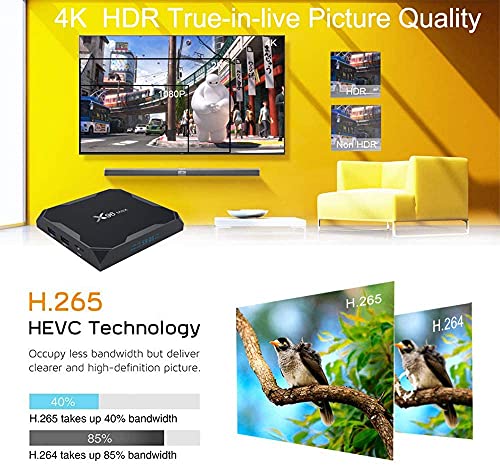 TV Box Android 9.0,Smart TV Box 4+64GB Amlogic S905X3 Quad Core Media Box,Support 8K/3D/2.4&5G WiFi/BT 4.1/HDMI 3.0 Smart Media Player with Remote Control