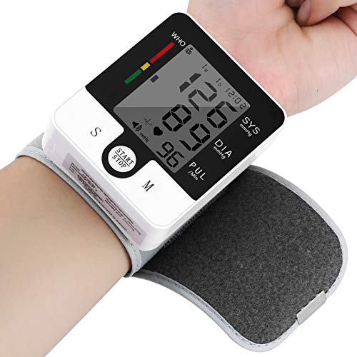 U-Kiss Tensiómetro de Muñeca, Esfigmomanómetro Digital Automático Preciso, Monitor de Presión Sanguínea con Pantalla LCD Grande, Incluye Estuche Portátil y Baterías, Modo de Usuario Dual para el Hogar