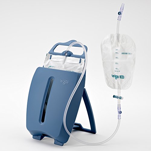 Ugo Stand with Dignity - Pensativo Soporte de Bolsa de Drenaje para Catéteres Independiente Con Cubierta Discreta, También se Engancha de Forma Segura en Los Brazos de Sillas, Sillas de Ruedas y Camas