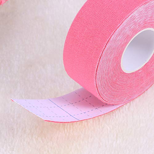 ultnice Kinesiología Aparato de banda terapéutico cinta elástica para deportes, ocio, Fisioterapia y medicina 500 x 2.5 cm (Rosa)