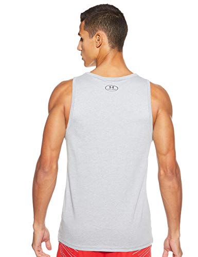 Under Armour Sportstyle Logo Tank Camiseta sin Mangas, Hombre, Gris (Steel Light Heather/Steel Light Heather/Black), M