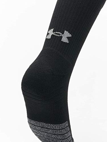 Under Armour UA Heatgear Crew Calcetines, Unisex, Negro (Black/Black/Steel), L