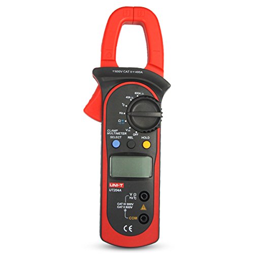 UNI-T UT204A 600A DC/AC Medidores de Pinza Multímetro Digital con Prueba de Temperatura, Capacitancia, Frecuencia, Resistencia Auto Range 600 V Tensión Continuidad Zumbador