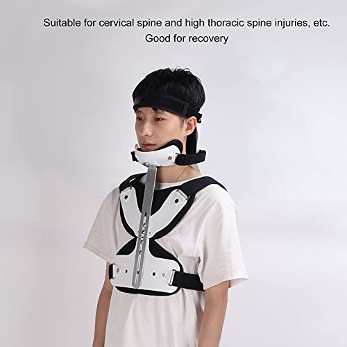 Vcriczk Ortesis De Tórax De Cuello, Fijación De Soporte Ortesis Torácica Cervical Ajustable Ergonómica Firme Estable para Fracturas Rehabilitación para Hospital Domiciliario para Pacientes