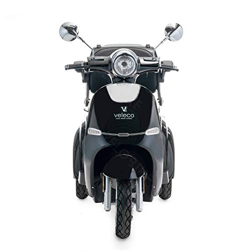 VELECO eléctrica de 3 ruedas VELECO para movilidad 1000W Cristal 3 colores (Negro)