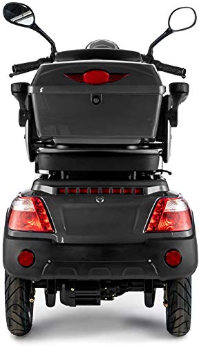 VELECO Scooter Eléctrico de 4 Ruedas Para Personas Mayores Minusvalido 1000W FASTER 25km/h (Gris)