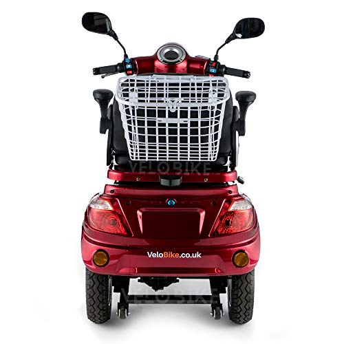 VELECO ZT15 Scooter Eléctrico de 3 Ruedas Mayores Minusvalido 900W Rojo