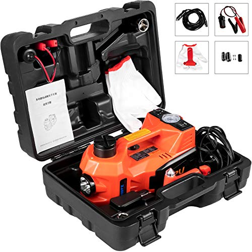 VEVOR Gato de Coche Eléctrico 5T Gato Eléctrico para Automóvil 12V DC Gato Hidraulico Carretilla con Kit de Accesorios