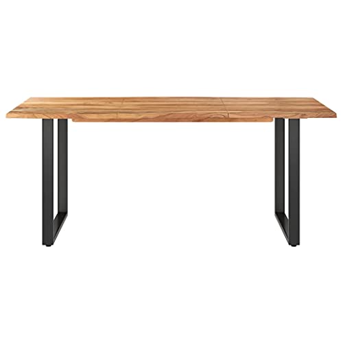 vidaXL Madera Maciza Acacia Mesa de Comedor Consola Extensible Cocina Muebles Decorativo Hogar Multiusos Auxiliar Salón Sala de Estar