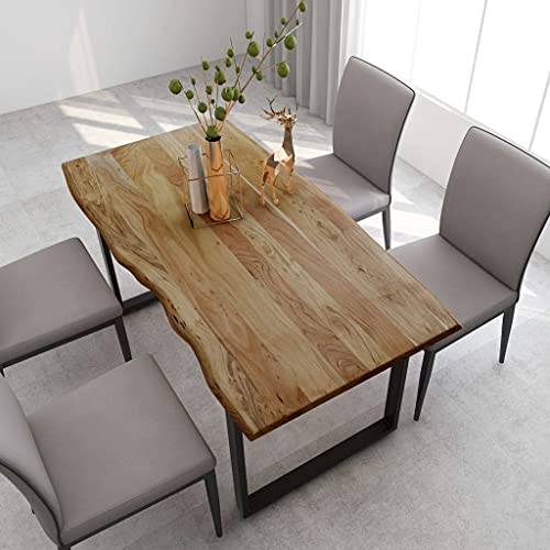 vidaXL Madera Maciza Acacia Mesa de Comedor Consola Extensible Cocina Muebles Decorativo Hogar Multiusos Auxiliar Salón Sala de Estar