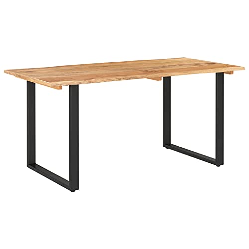 vidaXL Madera Maciza Acacia Mesa de Comedor Consola Extensible Cocina Muebles Decorativo Hogar Multiusos Auxiliar Salón Sala de Estar