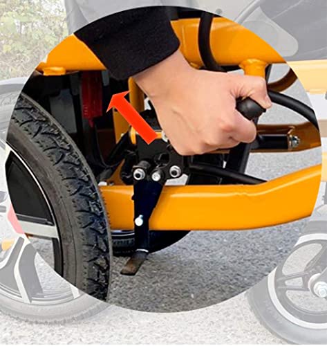 WBJLG Silla de Ruedas eléctrica Plegable Ancianos Coche para discapacitados Ancianos Vehículo Inteligente de 4 Ruedas Función de acostarse con Respaldo Alto Scooter portátil automático Silla de RU