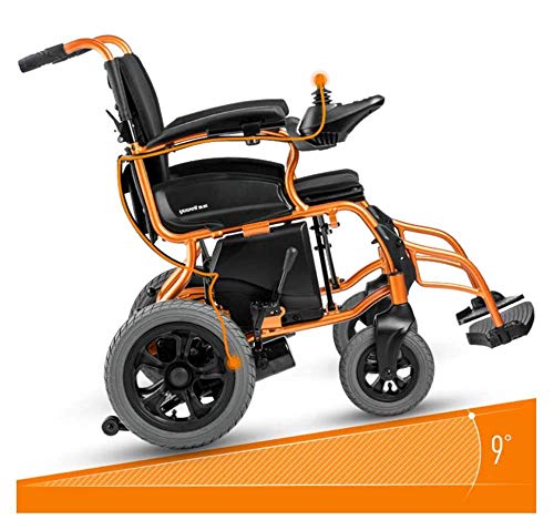 WBJLG Silla de Ruedas eléctrica Plegable Inteligente para Personas Mayores discapacitadas, Silla de Ruedas eléctrica portátil y Liviana Adecuada para sillas de Ruedas para Personas Mayores discapa