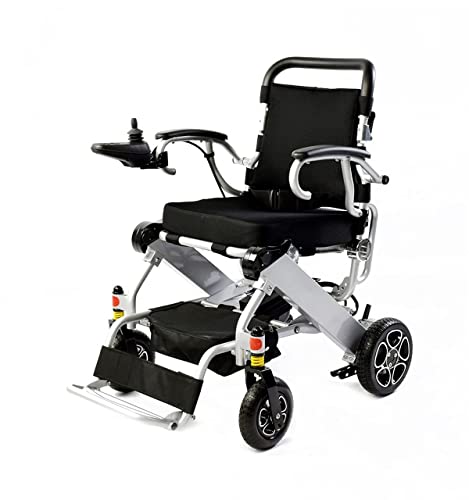 WBJLG Silla de Ruedas eléctrica, Silla de Ruedas Plegable, batería de Litio Doble, con Silla de Ruedas eléctrica o Manual, se Aplica a Adultos Mayores discapacitados
