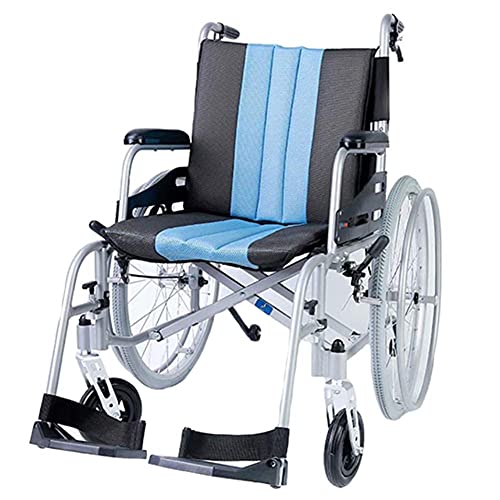 WBJLG Sillas de Ruedas Aleación de Aluminio Plegable Ligera Diseño Desmontable Fácil de Transportar Scooter para Personas Mayores discapacitadas