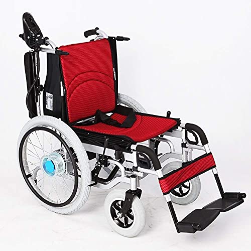 WBJLG sillas de Ruedas Silla de Ruedas eléctrica Plegable compacta para Andador, sillas de Ruedas eléctricas Plegables Ligeras para Transportar, Silla de Ruedas eléctrica, Silla de Ruedas motoriza