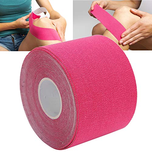 Weiyiroty Cinta Deportiva de rayón para aliviar el Dolor, Cinta de Fisioterapia, para Rodillas, Tobillos, Soporte para articulaciones, Hombro(Pink, 5CM X 5M)