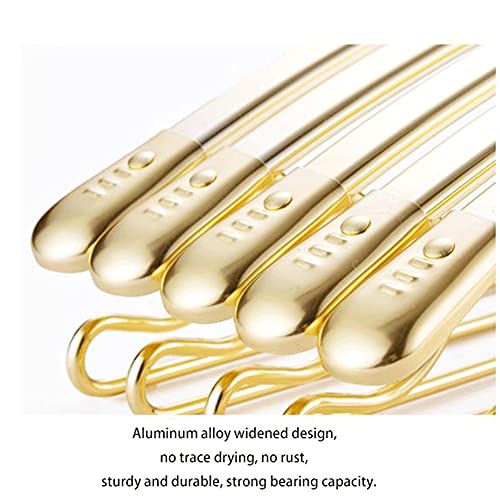 WFS Perchas Ropa de aleación de Aluminio de Espacio de suspensión Hombro Ancho Hombro No resbalón Ropa sin Fisuras Colgador de Ropa Perchas Ahorra Espacio (Color : A, Quantity : 10)