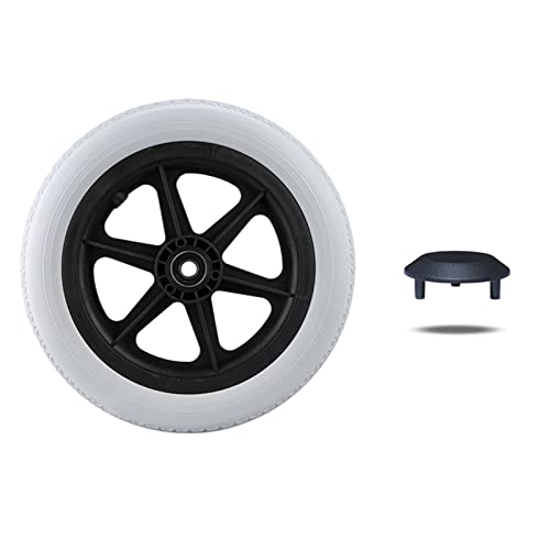 Wheelchair wheels Un Par De Accesorios Grises para Sillas De Ruedas De 12 Pulgadas, Ruedas Traseras para Sillas De Ruedas, Llantas Sólidas, Ruedas No Neumáticas De PU (Color : Gray)