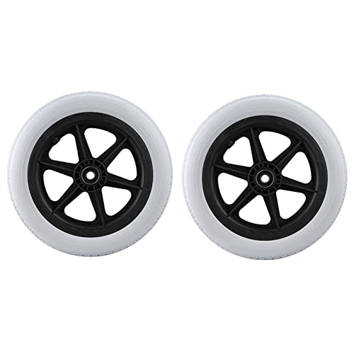 Wheelchair wheels Un Par De Accesorios Grises para Sillas De Ruedas De 12 Pulgadas, Ruedas Traseras para Sillas De Ruedas, Llantas Sólidas, Ruedas No Neumáticas De PU (Color : Gray)
