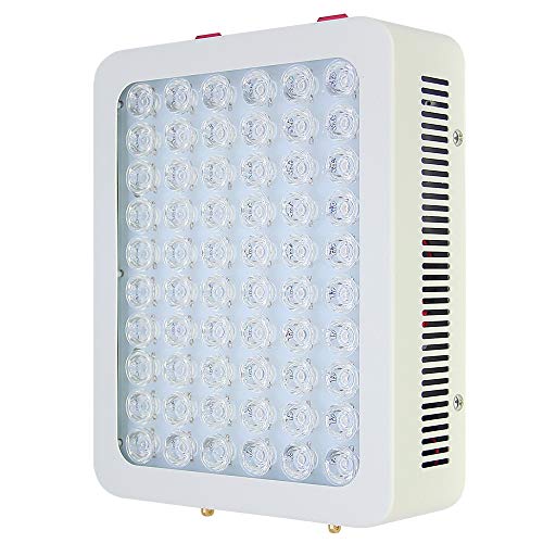 WODT Lámpara de Terapia de luz LED roja de 300 vatios, lámpara roja de 660 NM e infrarrojo cercano, 850 NM para Alivio de la Piel y el Dolor, Rendimiento Muscular antienvejecimiento
