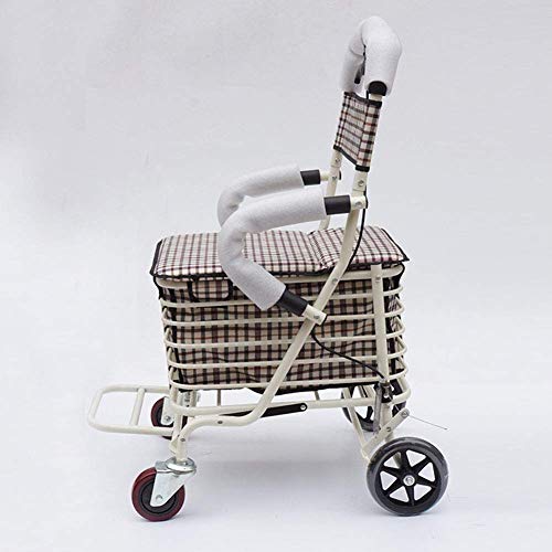 WONS Compras de Edad, el Viejo Tranvía, Compras, Viajes Viejo, Walker, Plegable de Peso Ligero, de Conducción Ajustable, Cuidado de la Salud armres