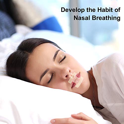 WoodyKnows Cinta bucal, tiras bucales antirronquidos, desarrolla el hábito de la respiración nasal, mantiene la forma natural de la cara (Fuerza Media, Modelo Original, 24 Piezas)