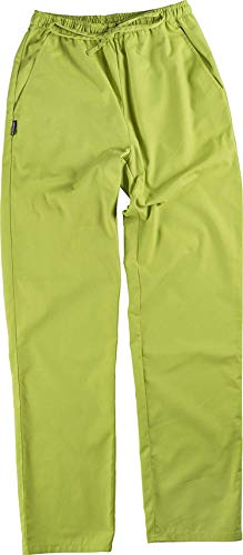 Work Team Uniforme Sanitario, con elástico y cordón en la Cintura, Casaca y Pantalon Unisex Verde Manzana 3XL