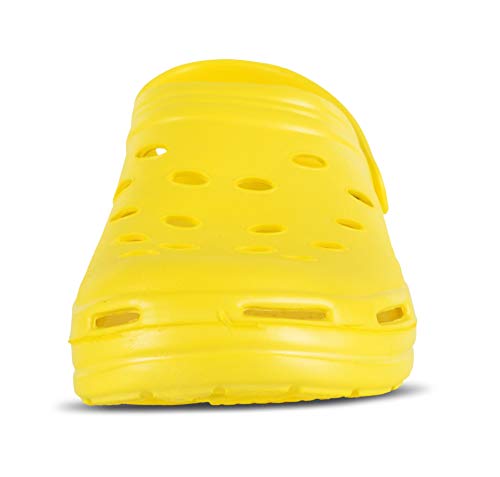 Work Team Zueco EVA Unisex. Ultraligero, ergonómico. Anatómico, con Cámara ortopédica, Suave para los pies. Unisex Amarillo 36