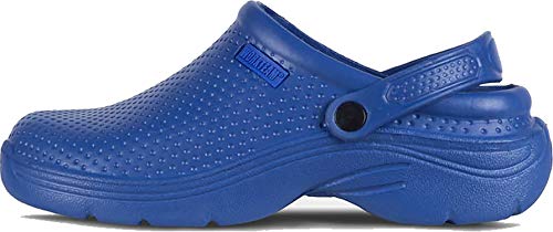 Work Team Zueco Sanitario EVA, Ultraligero, con Plantilla Ergonómica. Anatómico, con Cámara ortopédica, Suave para los pies. Unisex Azul 36/37