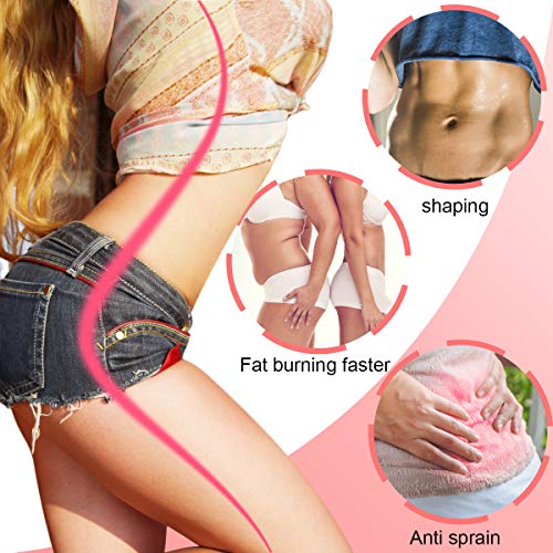 WOSTOO Cintura Entrenador Mujer y Hombre, Mujer Fajas Lumbar Adelgazantes Faja Cinturón Lumbar Abdominal Abdomen Doble Adjustable para Deporte Fitness - Negro