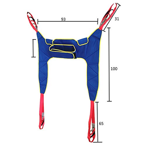 WPY Arnés De Elevación De Paciente De Cuerpo Completo, Paciente Cinturón De Transferencia con Ajustable Altura para Posicionamiento Y Elevación De La Cama,Enfermería