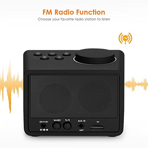 WYGC Reloj Despertador Digital Bluetooth Altavoz Despertador Radio Dar El Teléfono Plano Carga Música Reloj Monitor Despertador Electronico Reloj De Escritorio Despertador electronico (Color : Black)