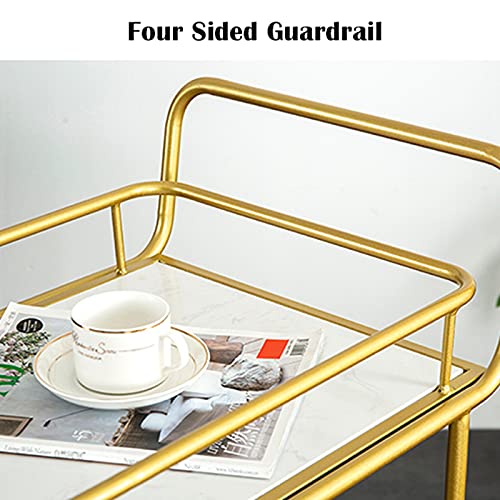XIANGE100-SHOP Carretillas Rolling Kitchen Island Sirviendo Carro de Bebidas Modernas Carro de Cristal Templado con encimera de Vidrio de 2 Niveles de Almacenamiento con Ruedas con Llave (Size : C)