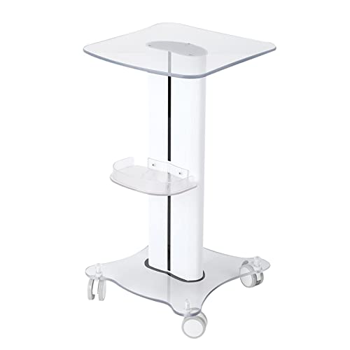 XIANGE100-SHOP Carretillas Transparente Beauty Salon Trolley Cart Pedestal Rolling Carro Rueda Rueda de Aluminio Pequeño Bubble Rack Peluquería Salón Herramienta