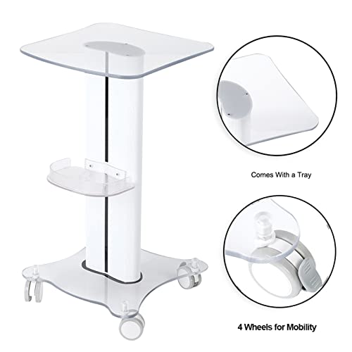 XIANGE100-SHOP Carretillas Transparente Beauty Salon Trolley Cart Pedestal Rolling Carro Rueda Rueda de Aluminio Pequeño Bubble Rack Peluquería Salón Herramienta